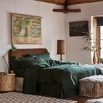 Linen Duvet Cover, Fern Green By Piglet in Bed | Size: King Size