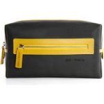 Reclaimed Fire Hose Wash Bag, Large By Elvis & Kresse | Colour: Black/Yellow