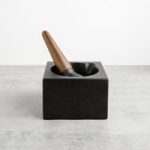 Cast Iron Cubic Mortar & Pestle By Skeppshult