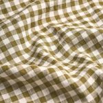 Linen Flat Sheet, Botanical Green Gingham By Piglet in Bed | Size: Single | Colour: Green Gingham