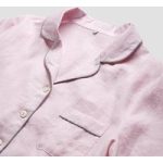 Men’s Pink Linen Pyjama Set By Piglet in Bed | Size: XS | Colour: Pink