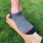 Merino No Show Socks, Set of 2 By Moggans | Size: Extra Large | Colour: Grey