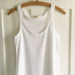 Organic Cotton Curved Hem Tank Top By Elliot Organics | Size: L/14 | Colour: White