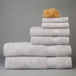 Organic Cotton Towels, Maxi Set of Six By Dip & Doze | Colour: Light Grey