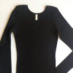 Ribbed Organic Cotton Long Sleeve Top By Elliot Organics | Size: M | Colour: Black