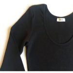 Ribbed Organic Cotton Long Sleeve Top By Elliot Organics | Size: XS | Colour: Black