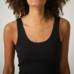 Ribbed Organic Cotton Tank Top By Elliot Organics | Size: 14/16 | Colour: Black