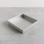 Square Silver Anodised Aluminium Sandwich Tin By Mermaid | Size: 20cm