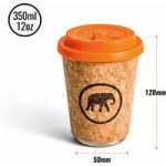 Stainless Steel Reusable Coffee Cup By Elephant Box | Lid Colour: Orange