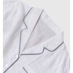 White Linen Night Shirt By Piglet in Bed | Size: Extra Small | Colour: White